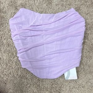 Lilac mesh corset top